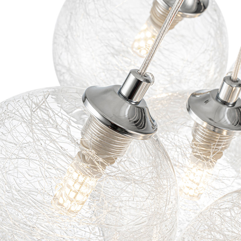 Lonzel 13-Light Dimmable Glass Cloud Bubble Chandelier
