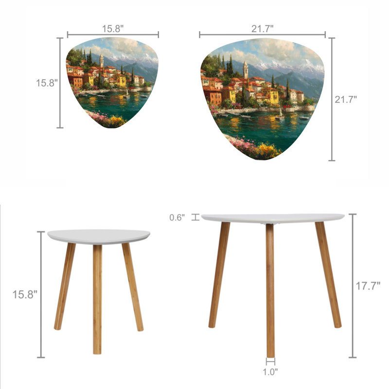 Ensemble de 2 tables basses gigognes Triangle
