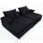 109" W Oversized Double Lounge Chaise,Fluffy Cushioned Sofa Bed-188445045