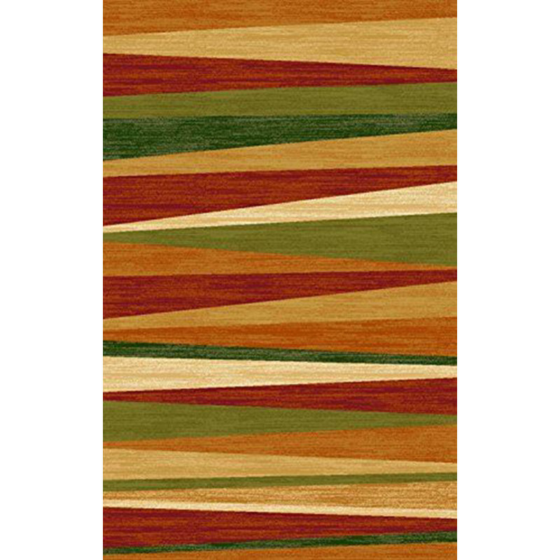 Tapis jaune / rouge / vert touffeté à motif abstrait Juliano, Rectangle 5 pi x 8 pi