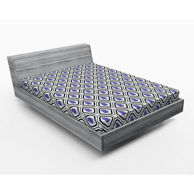 Microfiber Floral Fitted Sheet, Full Fitted Sheet