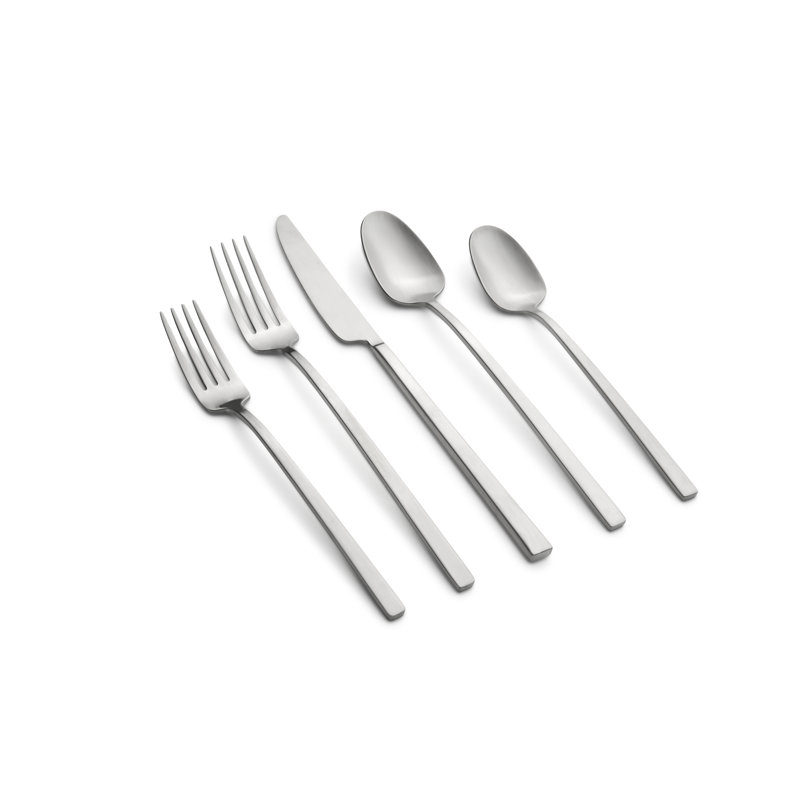 Ensemble de couverts 20 pièces Loretta, Satin argenté
