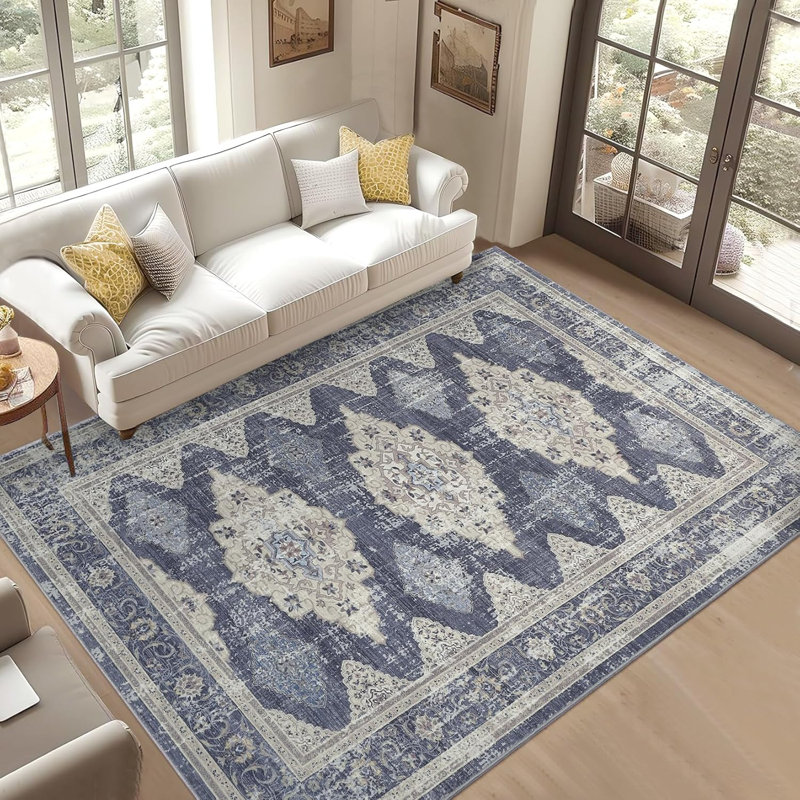 Tapis d'intérieur rétro 5 x 7 po, Rectangle 5 pi x 7 pi