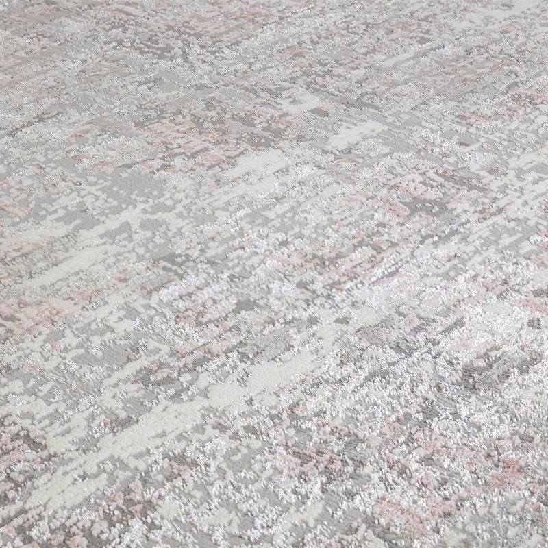 Frida Flatweave Grey/Pink Area Rug, Rectangle 200 x 290cm
