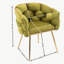 Ensemble de 2 fauteuils luxueux simples et modernes en velours pour la chambre à coucher-746250983-778871424