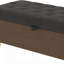 Banc de rangement avec repose-pieds Banc de chambre rembourré avec rangement-317949691