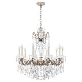La Scala 10 Light 28in x 29.5in Chandelier in Etruscan Gold with Clear Radiance Crystals