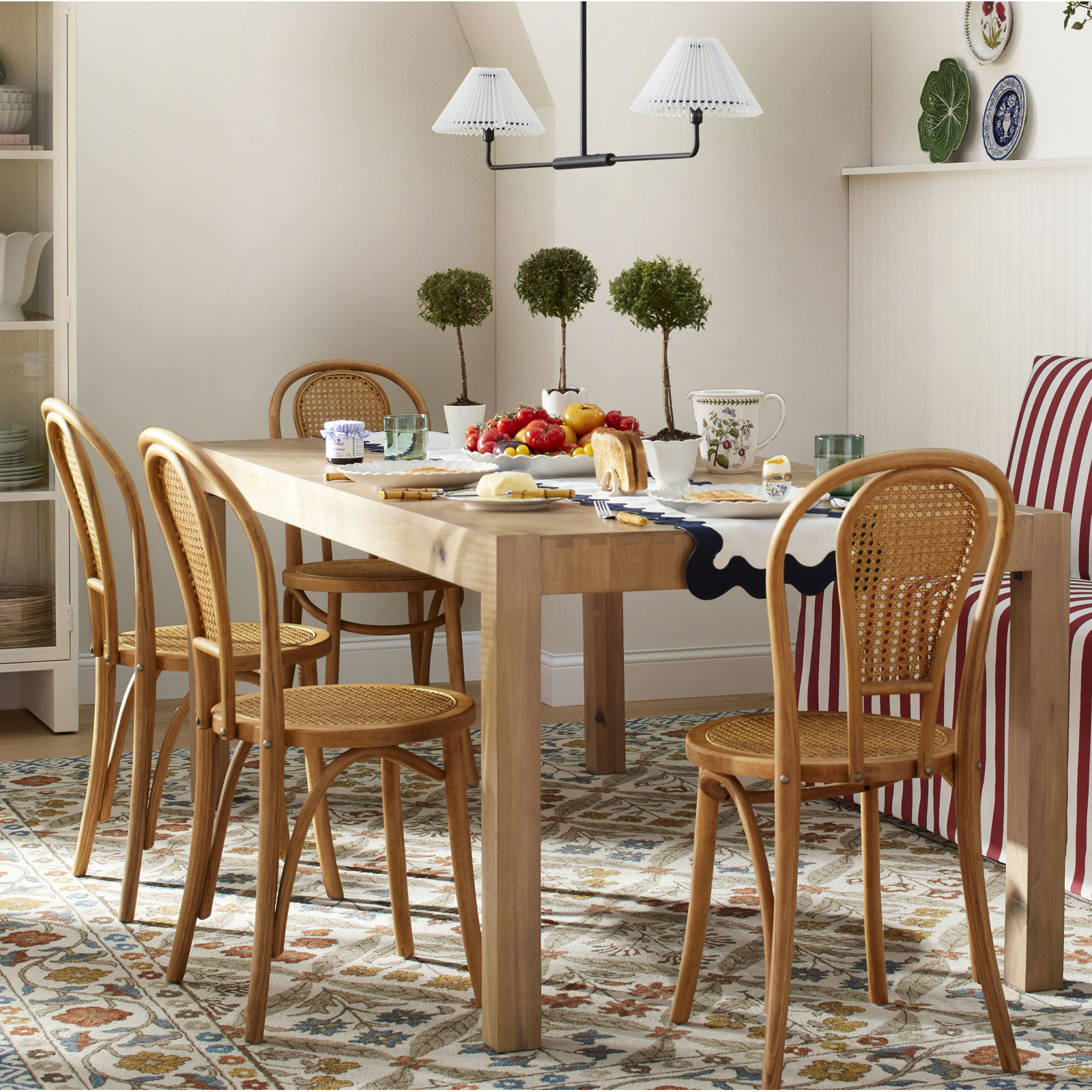 Kenzie Dining Table, Dry Wash Poplar, 30" H x x 78" L x 37.75" W