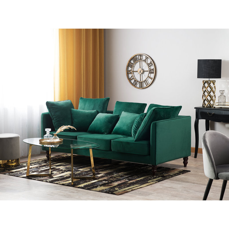 Pittsfield Velvet Sofa, Emerald Green