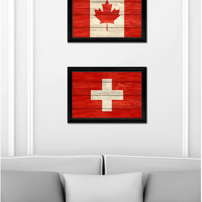 « switzerland country flag », impression sur toile encadrée