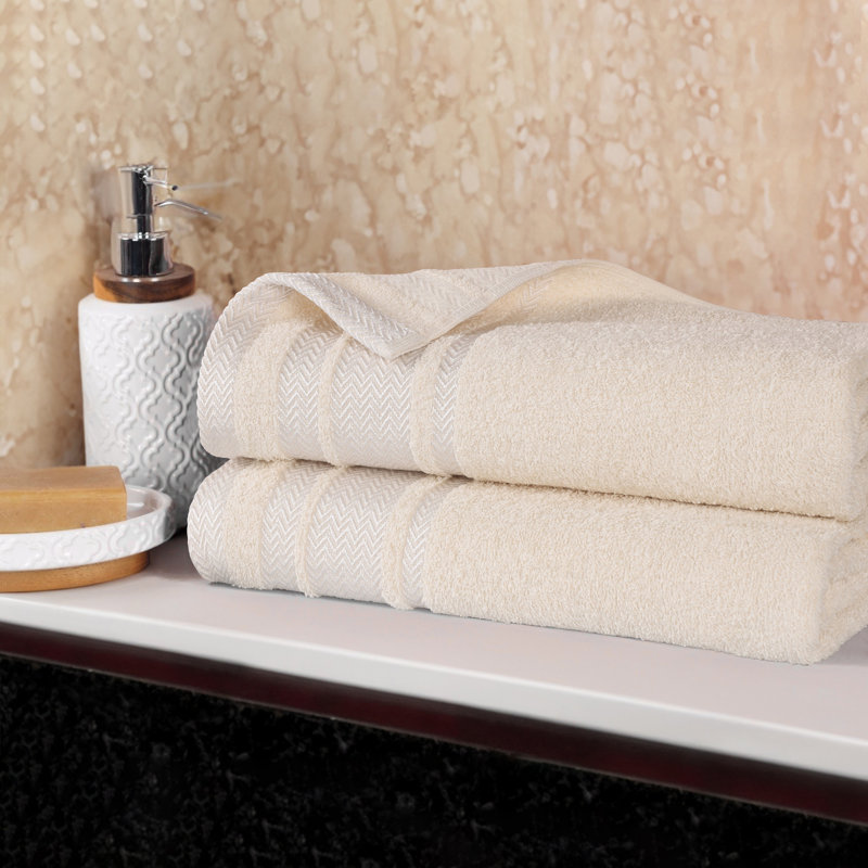 Drap de bain en coton Graden, Ivoire