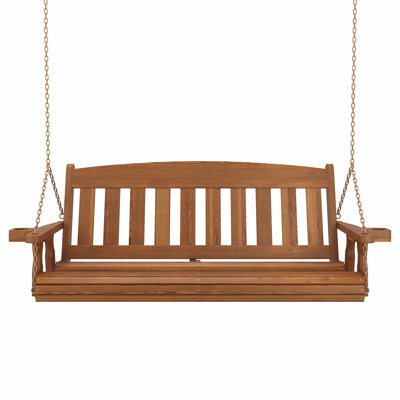 Heavy Duty Mission Treated Porch Swing, 6-Foot, 8Ft Chains, With Cups
