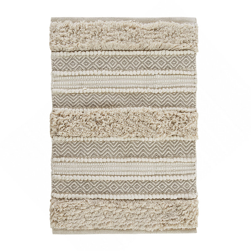 Tapis tissé à rayures tissées 20 x 32 po, Rectangle 2 pi 8 po x 1 pi 8 po