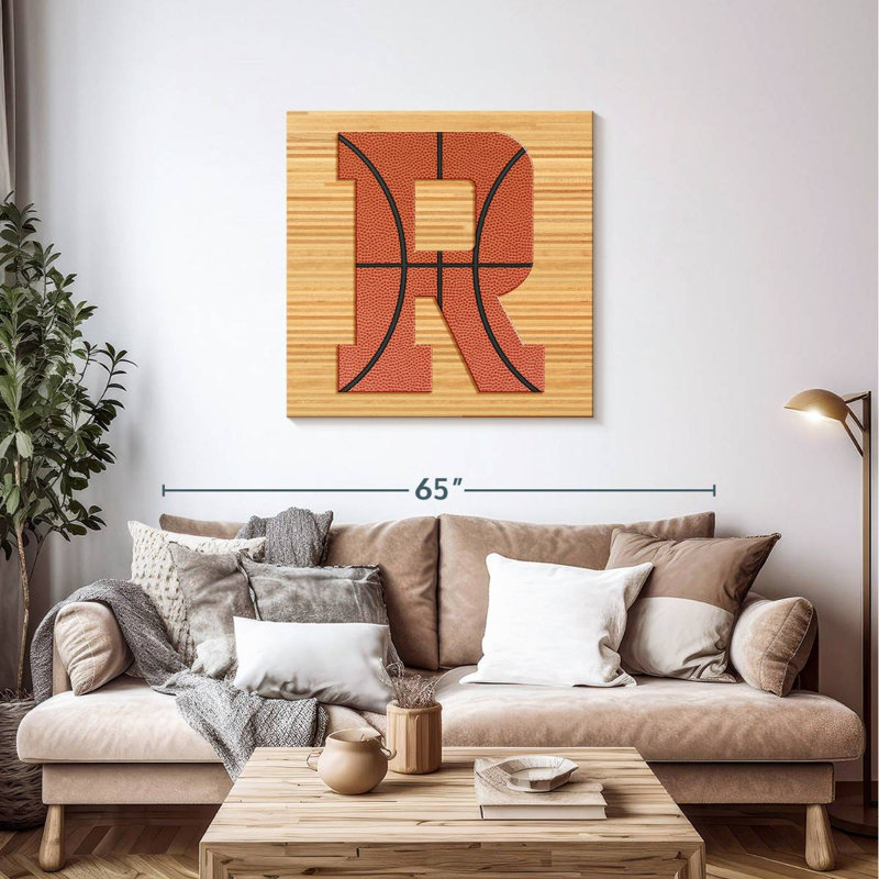 Lettre R Tergel Basketball, H 36 po x l 36 po