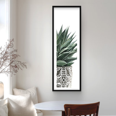 Zebra Plant Succulent Print - Green Bohemian Home Decor