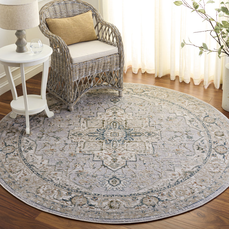 Maven Performance Oriental Indoor Rug, Round 6'7"