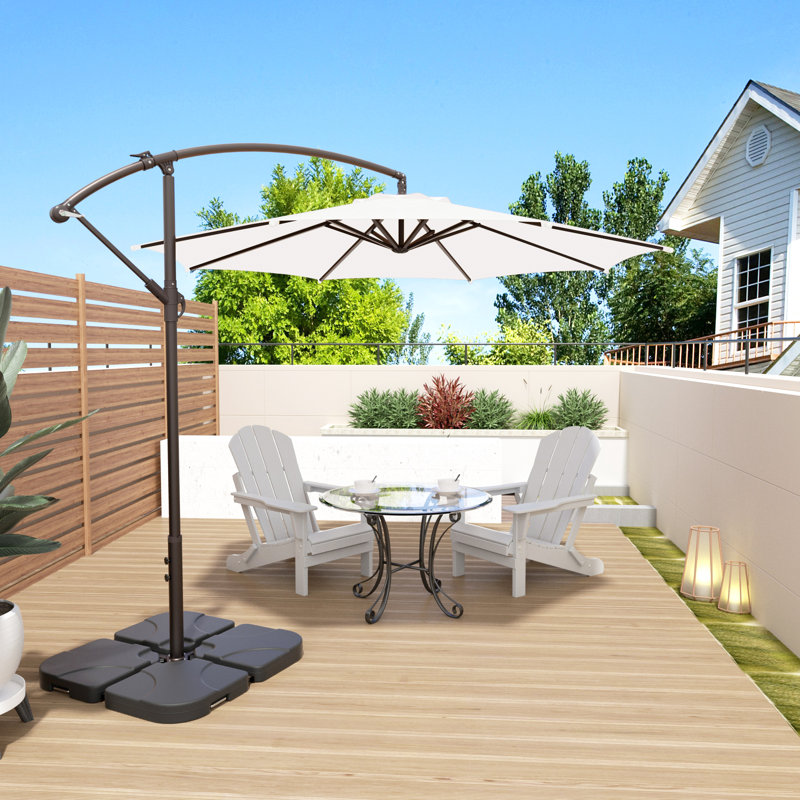 Parasol déporté Hartt de 3 m, Blanc