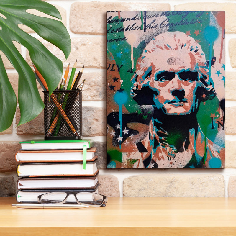 "Jefferson" par Abstract Graffiti, H 16 po x l 12 po x P 0,75 po