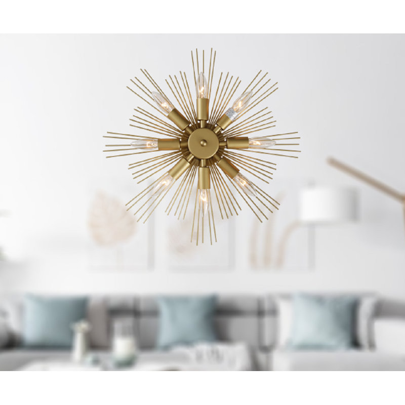 Thuc 8 - Light Dimmable Flush Mount, Gold