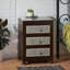 Table de chevet 3 tiroirs en bois