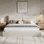 Lit tapissier minimaliste moderne avec tête de lit double Lumen