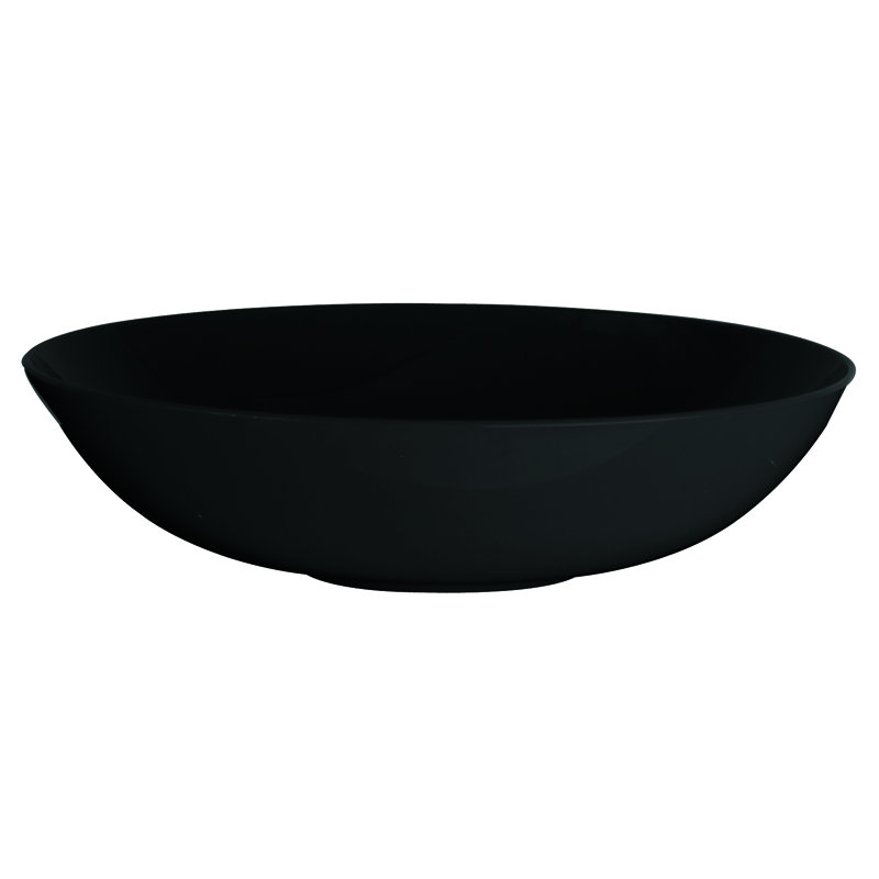 Polycarbonate Deep Bowl - 6 Pieces - Amber, Black
