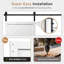 Panelled Barn Doors with Installation Hardware Kit-49236545