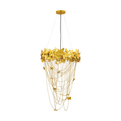 Lustre papillon doré