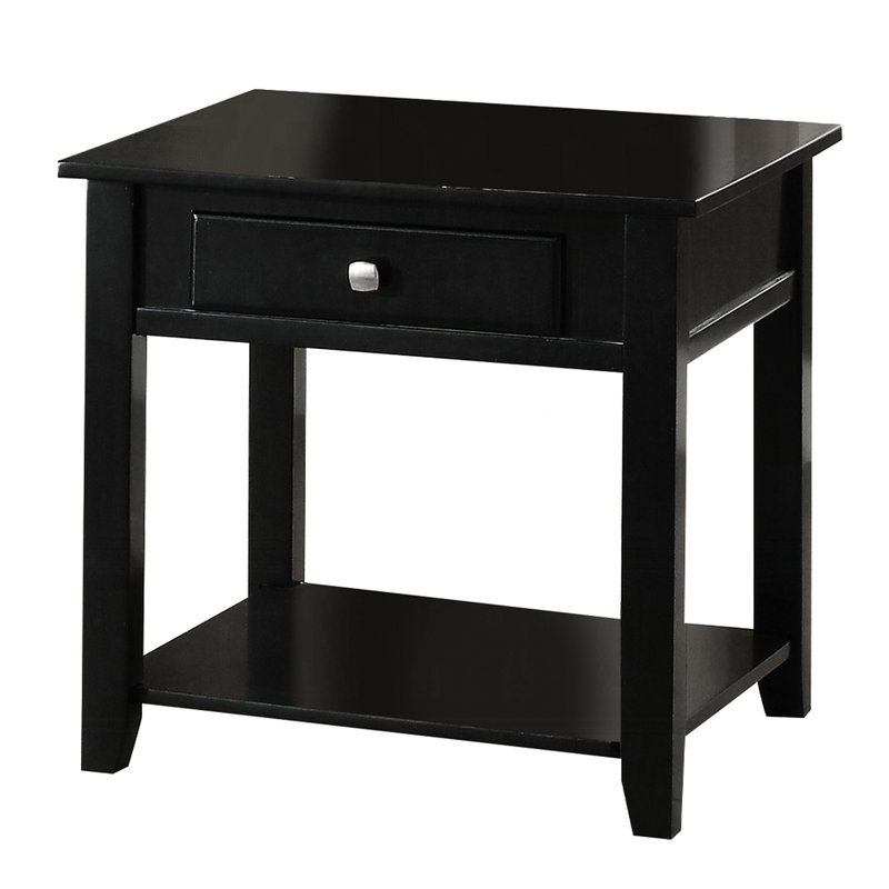 Table de bout de 22 po de largeur avec surface et fonctionnalité - Living High Elegant Aspect