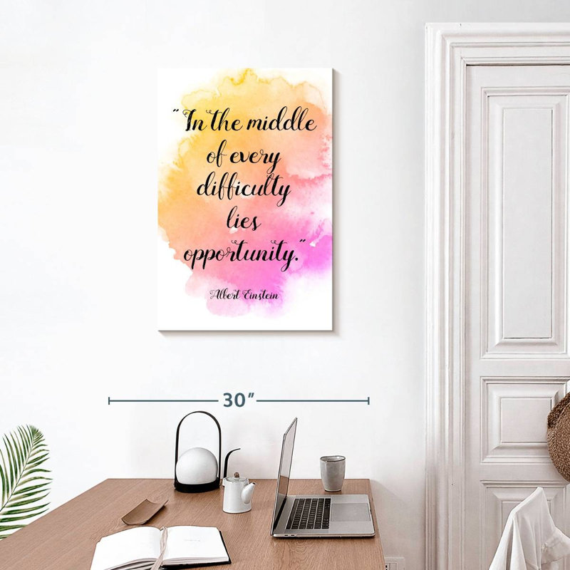 Einstein's Famous Quote, 30" H x 20" W