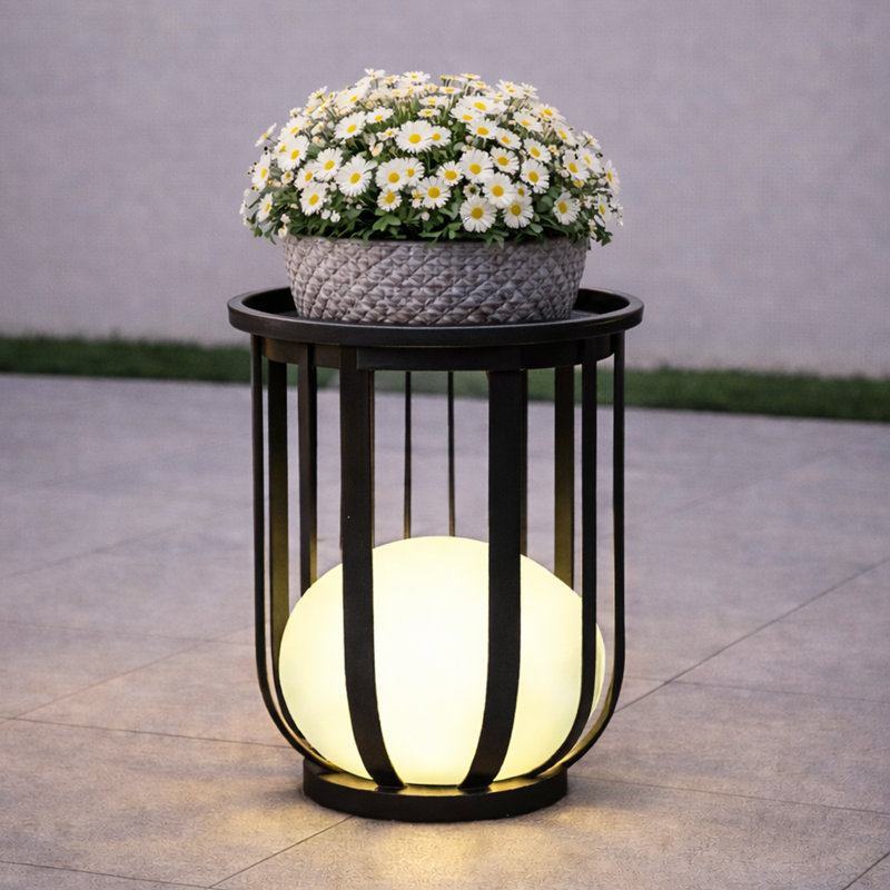 Lampe sur pied d'extérieur à DEL 2 en 1 pour jardin, hôtel et cour arrière , Petit