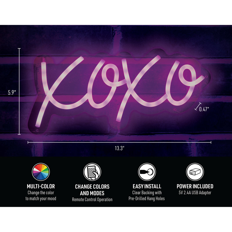 Enseigne DEL 5,9 po Xoxo