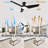 52 Inch 3 Blades DC Motor Smart Ceiling Fan with Remote and Light Kit.