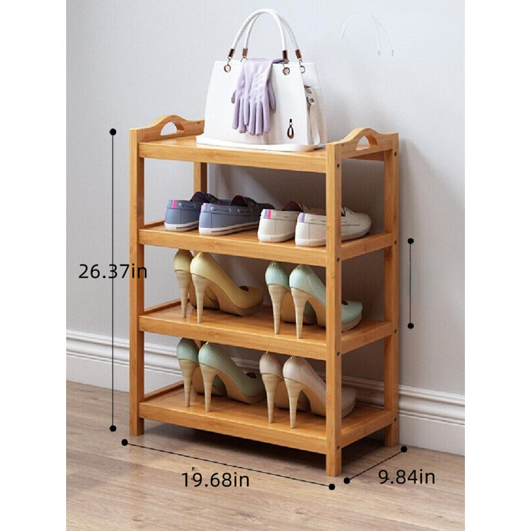 Rebrilliant 2 Tier 8 Pair Shoe Rack