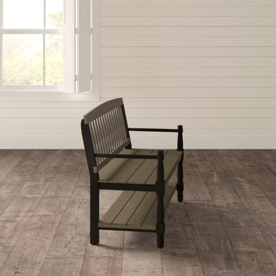 Solid Wood Shelves Storage Bench