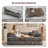 No Assembly Required Compression Packed 2 Person Fabric Sofa Bed, High Rebound Density Sponge Sofa-2081526916
