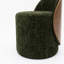 Fauteuil d'appoint rembourré vert tonneau avec dossier en bois courbé-306871878