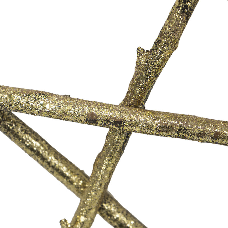 Rattan Star  Set of 6  10" x 10"  Brown/Gold