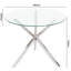Denaro Round Glass Top Metal Base Dining Table
