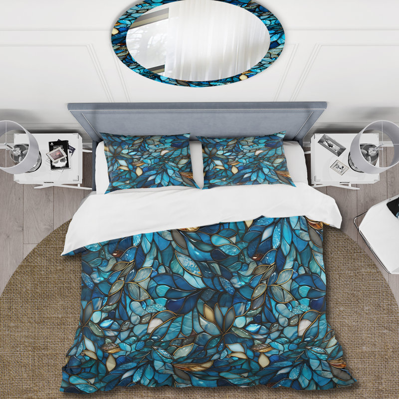 Ensemble de housse de couette Ocean Mosaic, Housse de couette pour très grand lit et 2 très