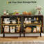 Armoire rustique, ensemble de 2 armoires de rangement, buffet classique