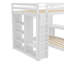 Lit de rangement polyvalent en bois massif blanc avec plusieurs espaces de vie
