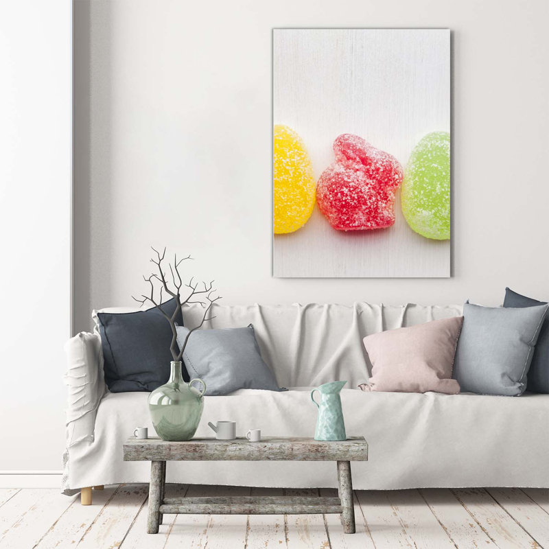 Colored Jelly Beans - Wrapped Canvas Print