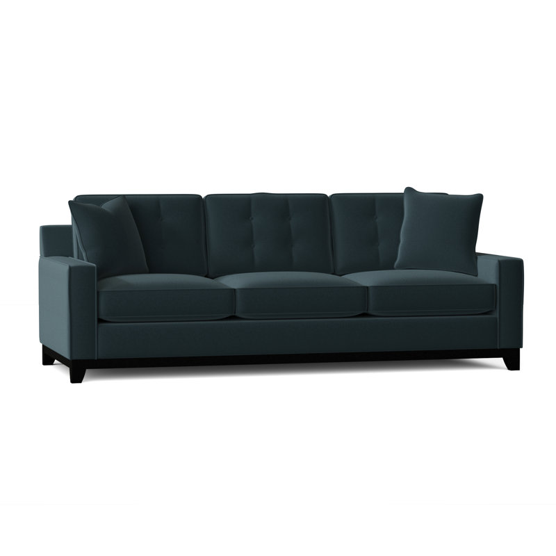 Carollton Upholstered 93'' Sofa, Gypsy Teal Performance Microfiber