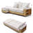 Convertible Sleeper Sofa Couch with Box and Drawer,2 Cup Holders-1535698801
