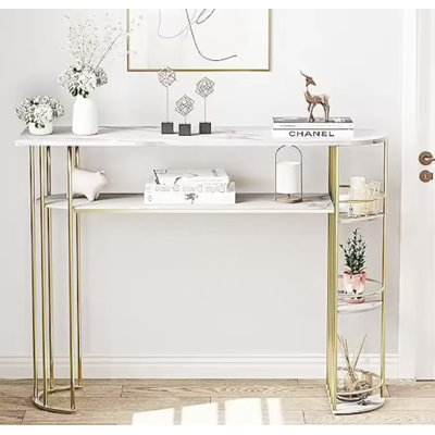 Mid-Century Modern Console Table For Entryway