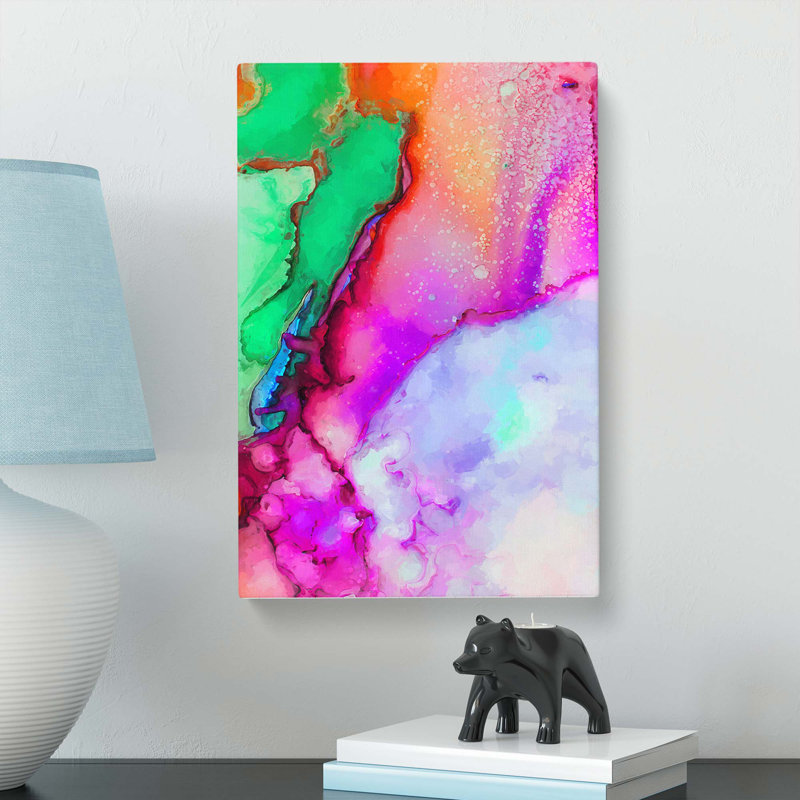 Ink Bliss In Abstract - Wrapped Canvas, 91cm H x 60cm W x 3cm D