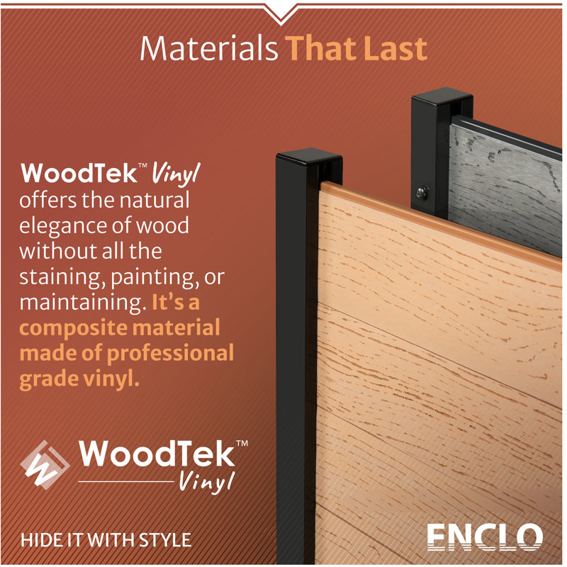 Ensemble de 2 écrans d'intimité H 4 pi x l 3,3 pi Encro WoodTek