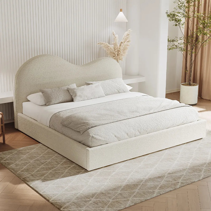 Upholstered Platform Bed, King