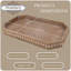 Plateau brun perlé en bois rustique pour centre de table de mariage